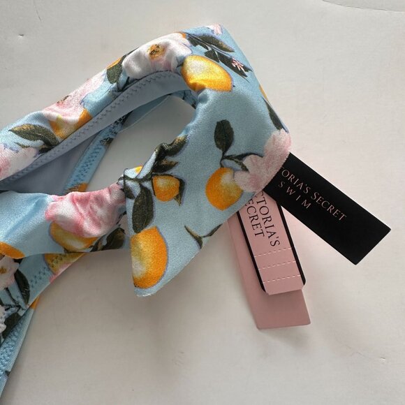 Victoria’s Secret Blue Lemon Ruffle One Shoulder Swim Top and Bottom Bikini CHEE - Picture 15 of 16